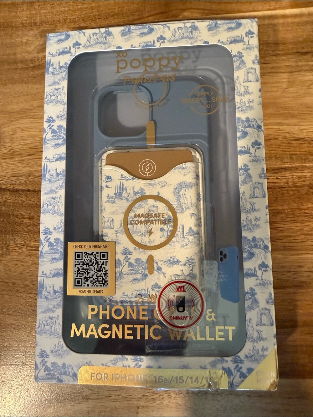 XO Poppy Phone case with magnet card holder